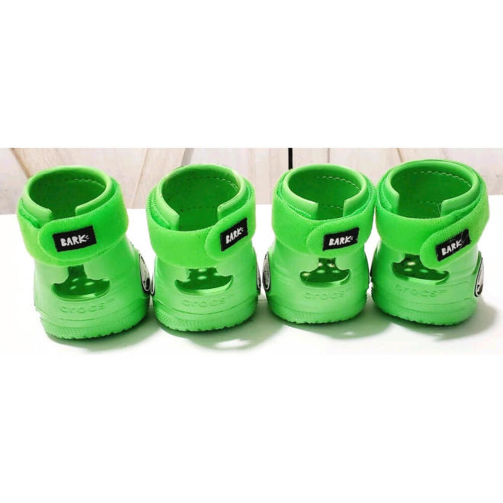 Limited Edition Bark Crocs Pet Dog Boots Green Slime Large - Picture 5 of 6